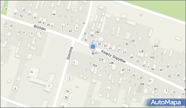 Gręzówka, Księży Sopyłów, 55, mapa Gręzówka