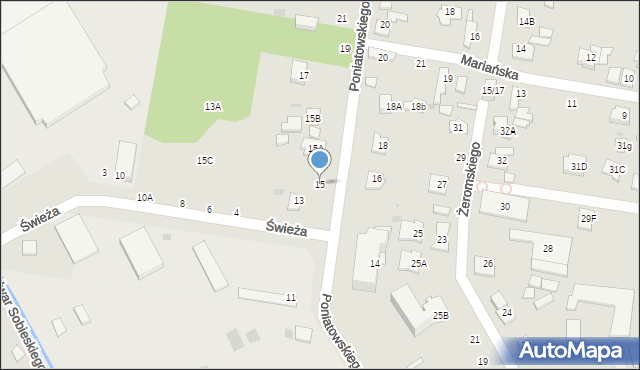 Grodzisk Mazowiecki, Księcia Józefa Poniatowskiego, 15, mapa Grodzisk Mazowiecki