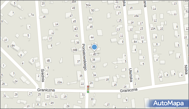 Grodzisk Mazowiecki, Księcia Józefa Poniatowskiego, 40, mapa Grodzisk Mazowiecki