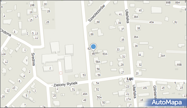 Grodzisk Mazowiecki, Księcia Józefa Poniatowskiego, 60, mapa Grodzisk Mazowiecki