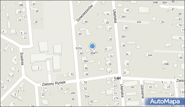 Grodzisk Mazowiecki, Księcia Józefa Poniatowskiego, 60A, mapa Grodzisk Mazowiecki