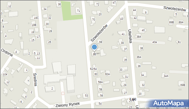 Grodzisk Mazowiecki, Księcia Józefa Poniatowskiego, 66, mapa Grodzisk Mazowiecki