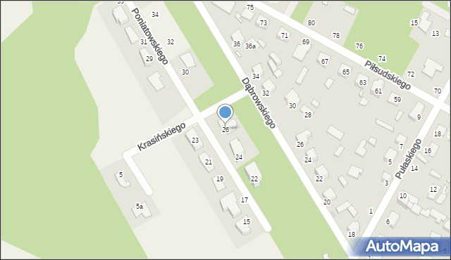 Hipolitów, Księcia Józefa Poniatowskiego, 26, mapa Hipolitów