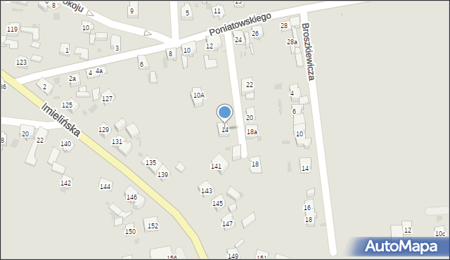 Imielin, Księcia Józefa Poniatowskiego, 14, mapa Imielin