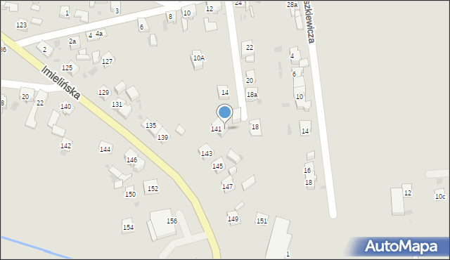 Imielin, Księcia Józefa Poniatowskiego, 16a, mapa Imielin