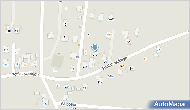 Imielin, Księcia Józefa Poniatowskiego, 27b, mapa Imielin