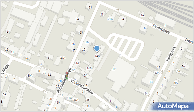 Jawor, Księcia Józefa Poniatowskiego, 14A, mapa Jawor