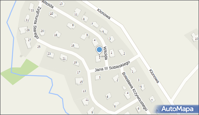 Jonkowo, Księcia Witolda, 2, mapa Jonkowo