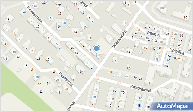 Józefosław, Księżycowa, 2, mapa Józefosław