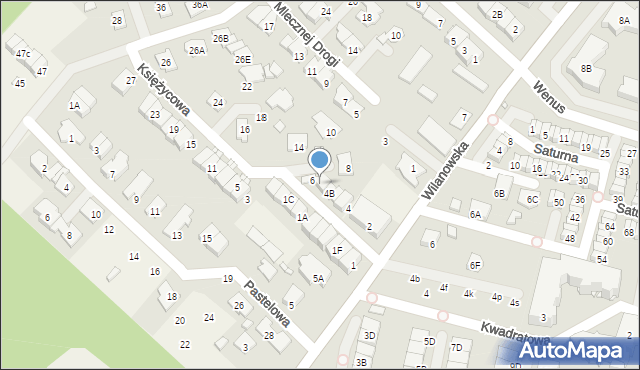 Józefosław, Księżycowa, 4C, mapa Józefosław