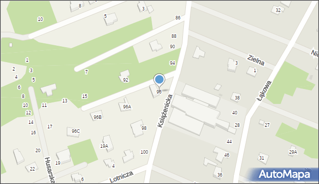 Kady, Książenicka, 96, mapa Kady