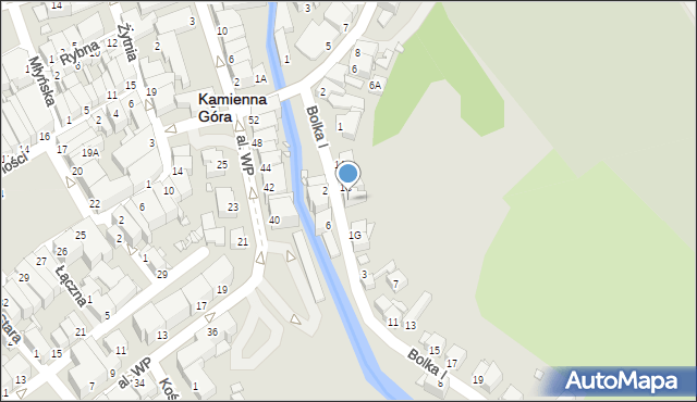 Kamienna Góra, Księcia Bolka I, 1D, mapa Kamienna Góra