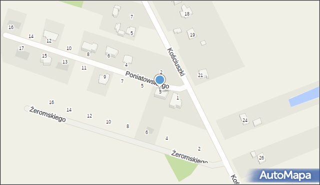 Karsznice, Księcia Józefa Poniatowskiego, 3, mapa Karsznice