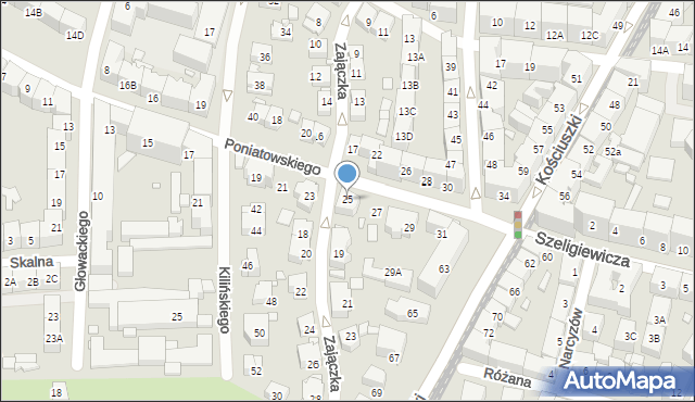 Katowice, Księcia Józefa Poniatowskiego, 25, mapa Katowic