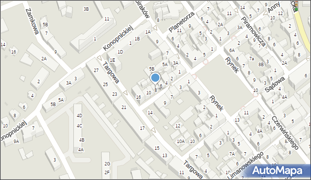 Kędzierzyn-Koźle, Księcia Józefa Poniatowskiego, 8, mapa Kędzierzyna-Koźle