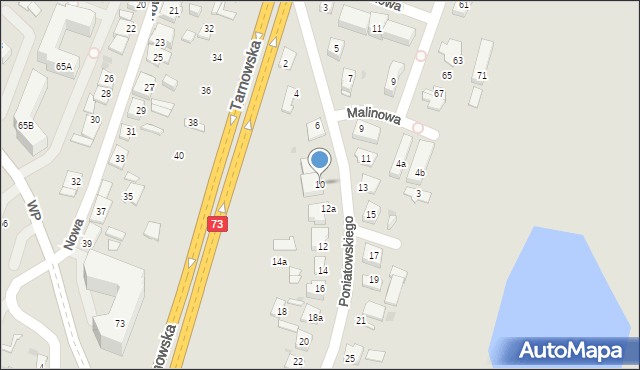 Kielce, Księcia Józefa Poniatowskiego, 10, mapa Kielc