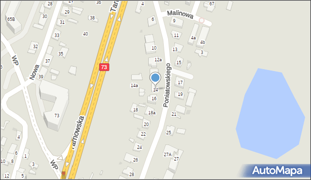 Kielce, Księcia Józefa Poniatowskiego, 14, mapa Kielc