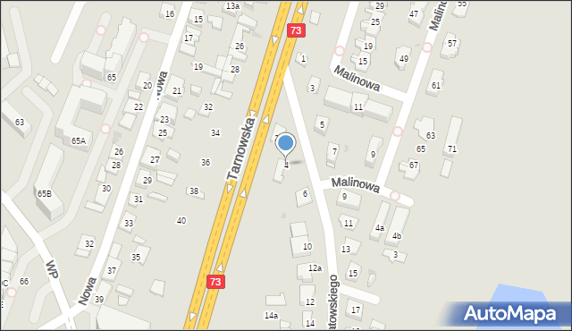 Kielce, Księcia Józefa Poniatowskiego, 4, mapa Kielc