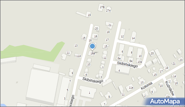 Kielce, Księcia Druckiego-Lubeckiego Franciszka Ksawerego, 14a, mapa Kielc