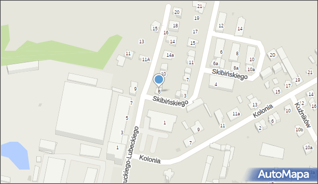 Kielce, Księcia Druckiego-Lubeckiego Franciszka Ksawerego, 6, mapa Kielc