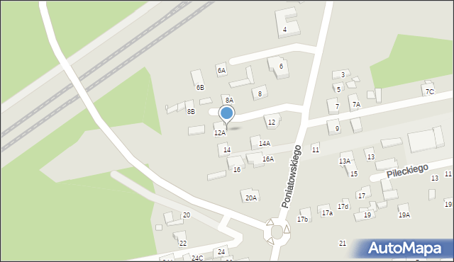 Kobyłka, Księcia Józefa Poniatowskiego, 12B, mapa Kobyłka