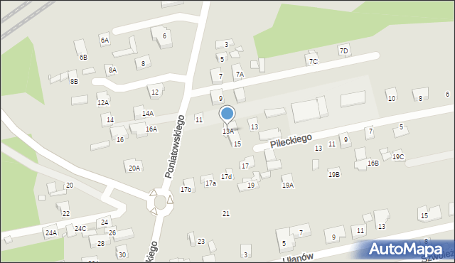 Kobyłka, Księcia Józefa Poniatowskiego, 13A, mapa Kobyłka
