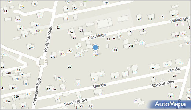 Kobyłka, Księcia Józefa Poniatowskiego, 19A, mapa Kobyłka