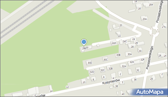 Kobyłka, Księcia Józefa Poniatowskiego, 24b, mapa Kobyłka