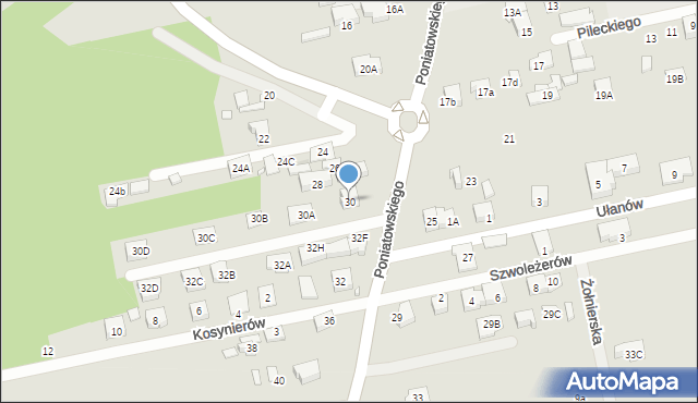 Kobyłka, Księcia Józefa Poniatowskiego, 30, mapa Kobyłka