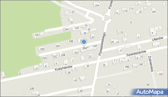 Kobyłka, Księcia Józefa Poniatowskiego, 32H, mapa Kobyłka