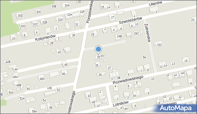 Kobyłka, Księcia Józefa Poniatowskiego, 33, mapa Kobyłka