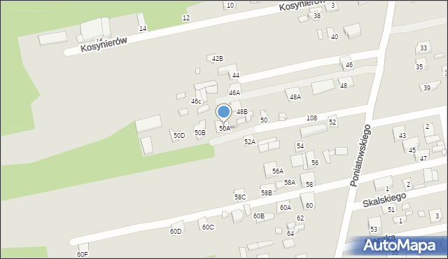 Kobyłka, Księcia Józefa Poniatowskiego, 50A, mapa Kobyłka