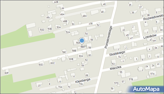 Kobyłka, Księcia Józefa Poniatowskiego, 58A, mapa Kobyłka