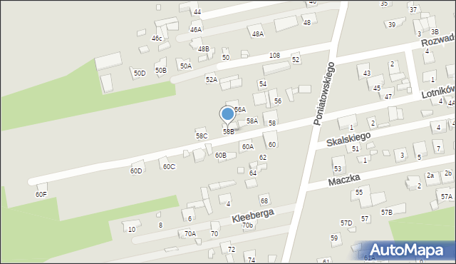 Kobyłka, Księcia Józefa Poniatowskiego, 58B, mapa Kobyłka