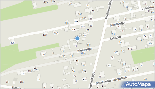 Kobyłka, Księcia Józefa Poniatowskiego, 68A, mapa Kobyłka