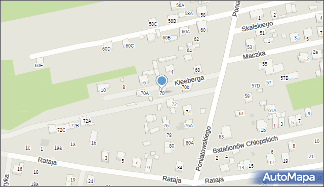 Kobyłka, Księcia Józefa Poniatowskiego, 70, mapa Kobyłka