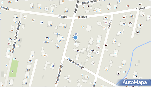 Kobyłka, Księcia Józefa Poniatowskiego, 71, mapa Kobyłka