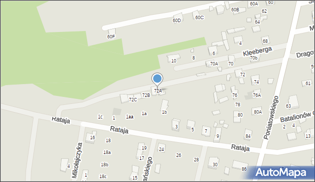 Kobyłka, Księcia Józefa Poniatowskiego, 72A, mapa Kobyłka