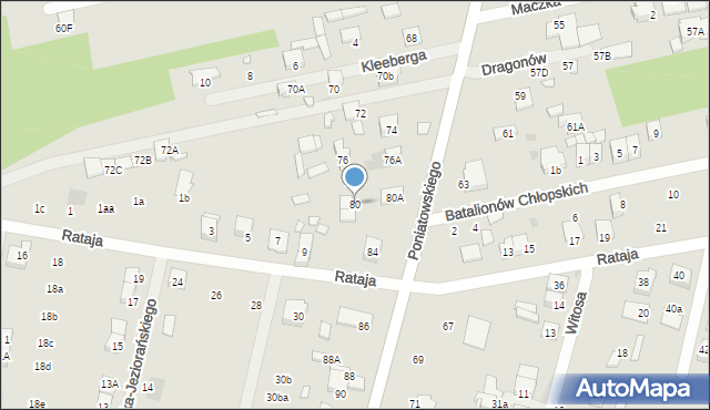 Kobyłka, Księcia Józefa Poniatowskiego, 80, mapa Kobyłka