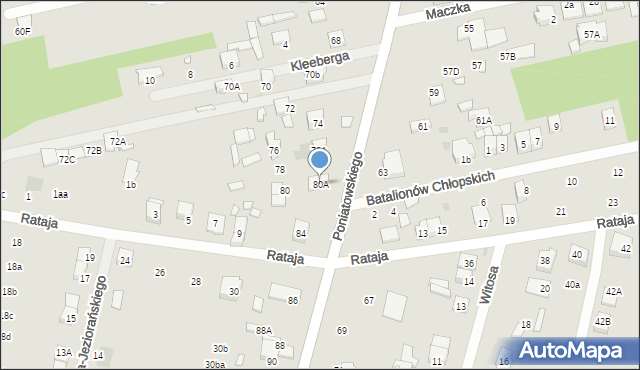 Kobyłka, Księcia Józefa Poniatowskiego, 80A, mapa Kobyłka