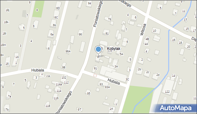 Kobyłka, Księcia Józefa Poniatowskiego, 87, mapa Kobyłka