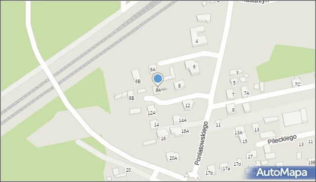 Kobyłka, Księcia Józefa Poniatowskiego, 8A, mapa Kobyłka