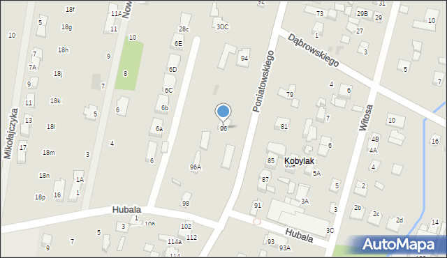 Kobyłka, Księcia Józefa Poniatowskiego, 96, mapa Kobyłka