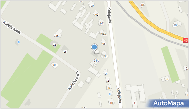 Kozienice, Księżycowa, 21a, mapa Kozienice