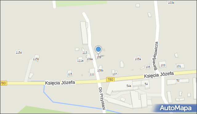 Kraków, Księcia Józefa, 109, mapa Krakowa