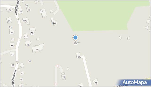 Kraków, Księcia Józefa, 71b, mapa Krakowa