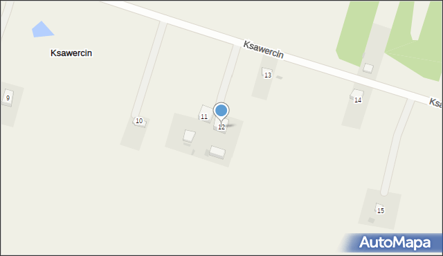 Ksawercin, Ksawercin, 12, mapa Ksawercin