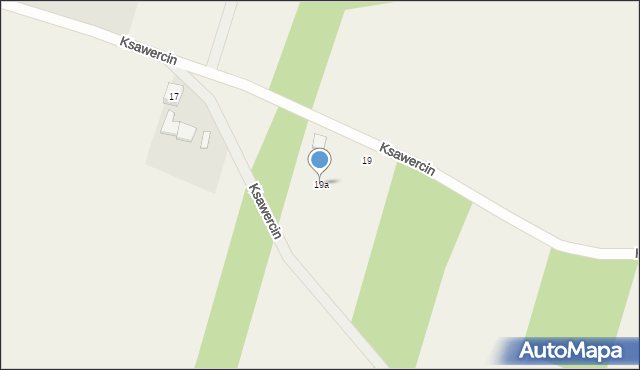 Ksawercin, Ksawercin, 19a, mapa Ksawercin