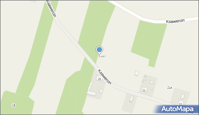 Ksawercin, Ksawercin, 20a, mapa Ksawercin