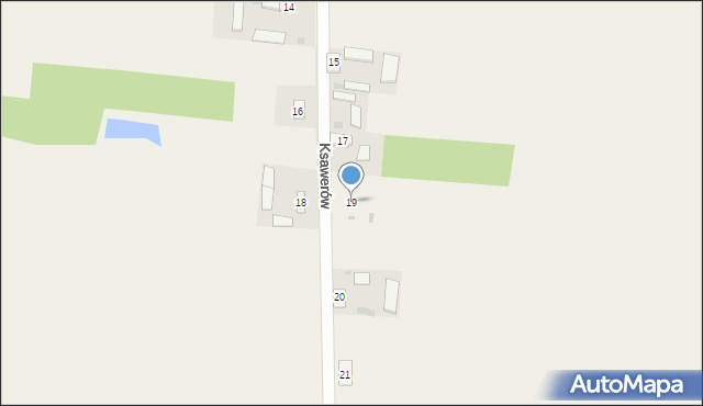Ksawerów, Ksawerów, 19, mapa Ksawerów